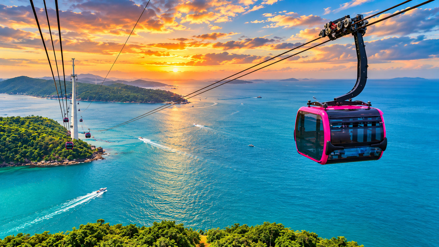 Four Islands Tour by Speedboat & Cable Car